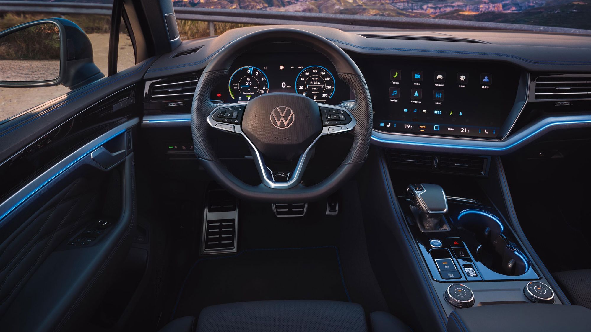 Blick auf den Interior eines Touareg eHybrid
