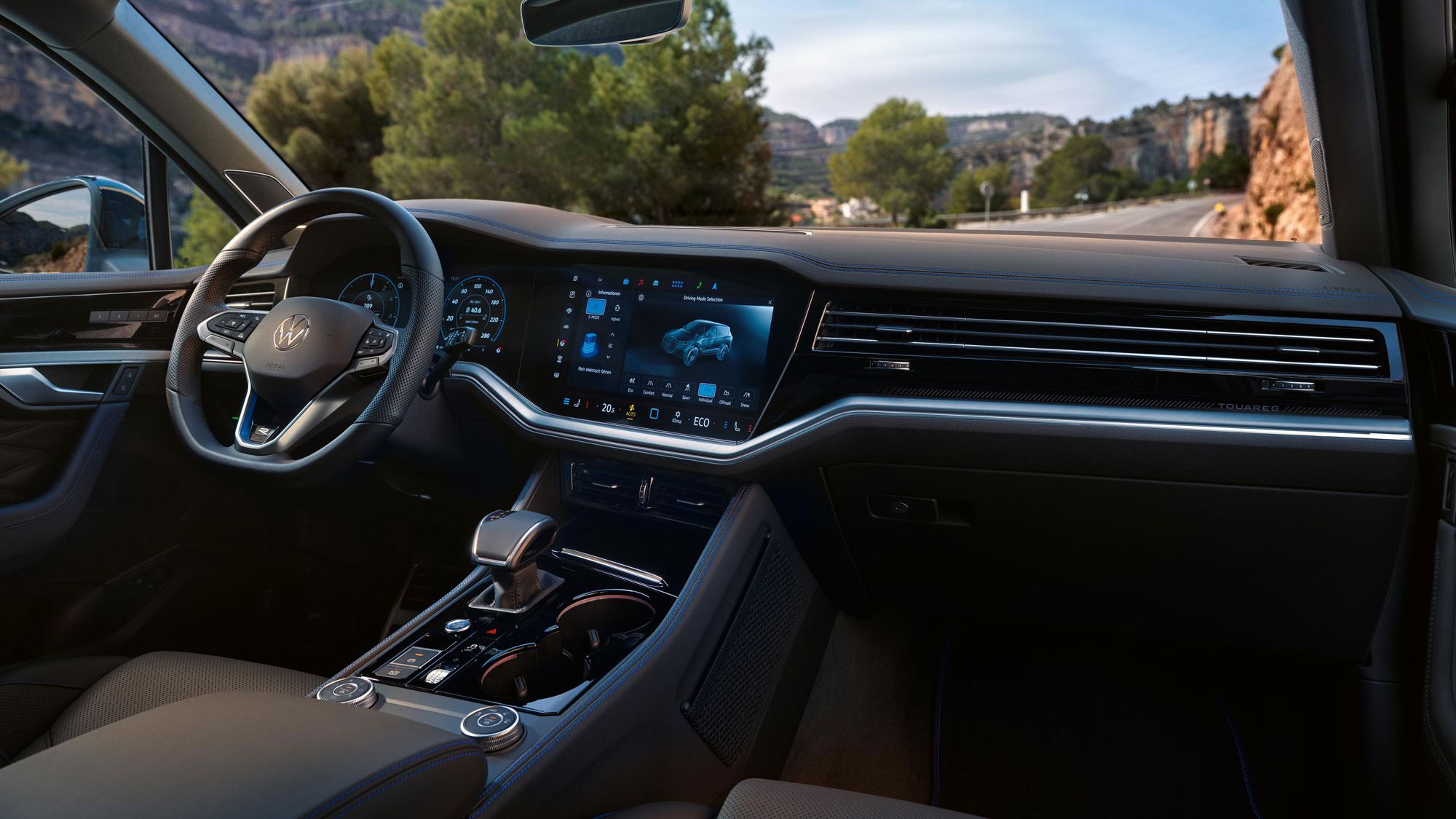 Blick auf den Interior eines Touareg eHybrid