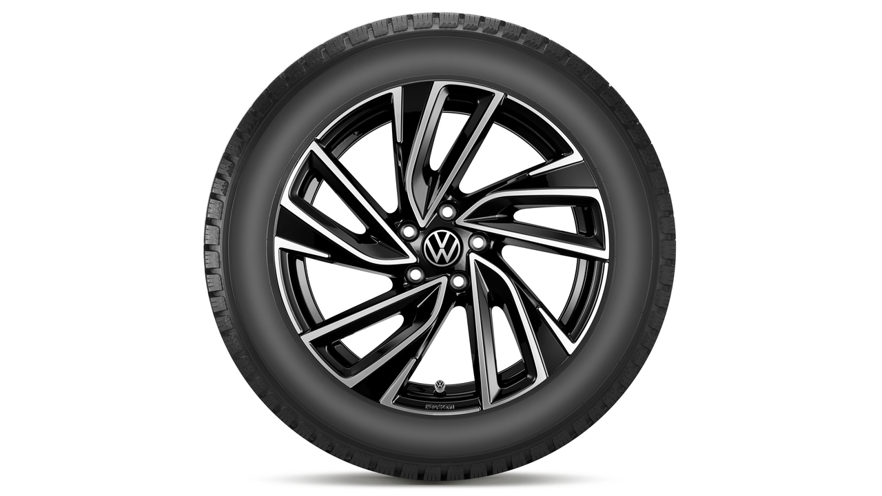 Volkswagen Winterkomplettrad Adelaide Schwarz glanzgedreht